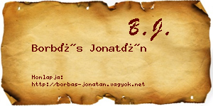 Borbás Jonatán névjegykártya